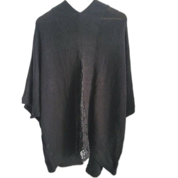 Chico's womens lace open cardigan sweater Black size 3 - Picture 5 of 12